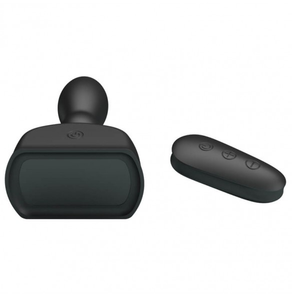 MR PLAY - Remote-Controlled Inflatable Vibrating Anal Plug (Chargeable - Black)